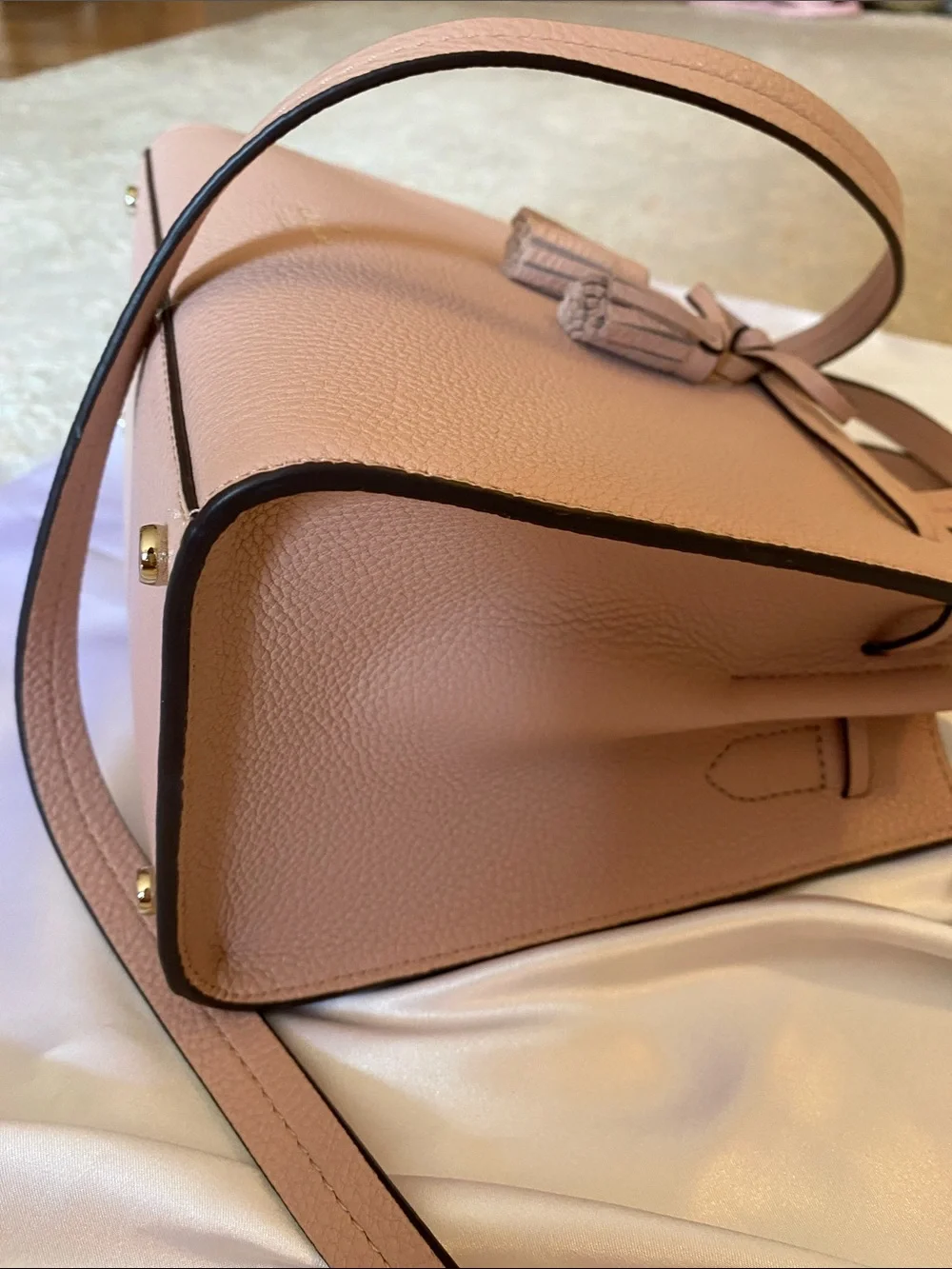 kate spade Dusty Blush Pink Pebbled Leather Top-Handle Satchel